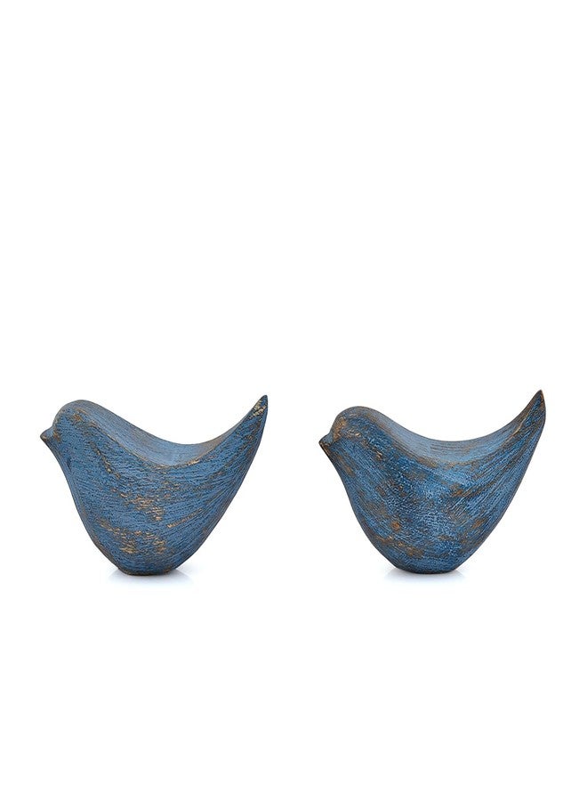 BHAVATU Statues Acacia Wood Bird Figurines | Rustic Farmhouse Decor, Office Accent Elegant Woodland Home Accent Tabletop Decor & Gift (4.5" x 2" x 2.5") - Image 3